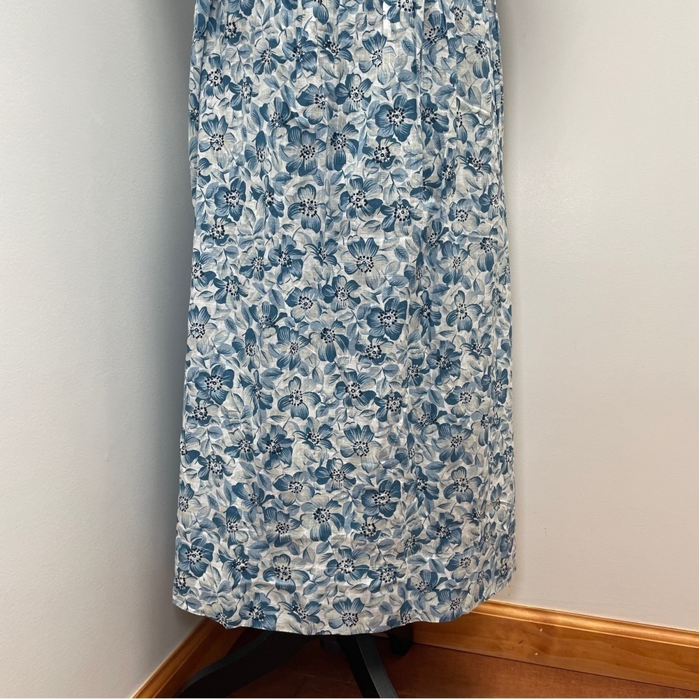 NEW! The Great.- The Gallery Dress Light Sky Pressed Floral Size S Blue - Picture 13 of 16